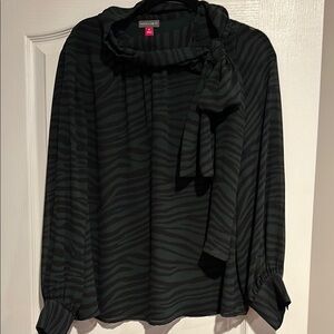 Zebra Print Green Blouse